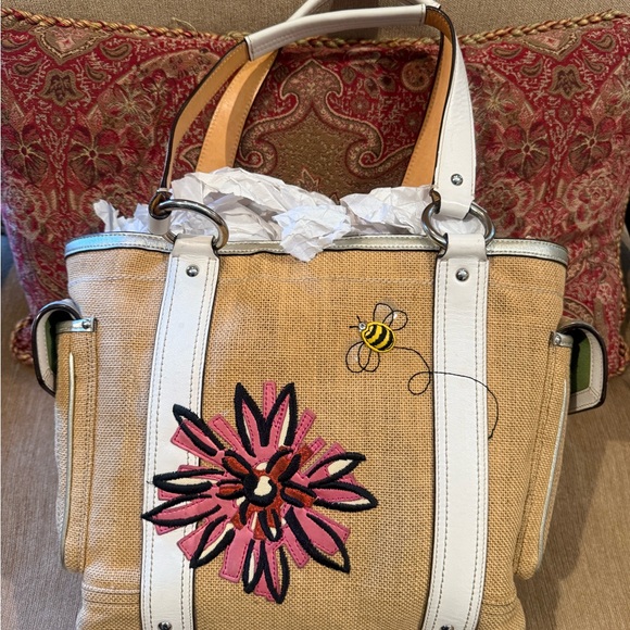 Coach vintage summer bag, flowers/bees - Picture 3 of 16
